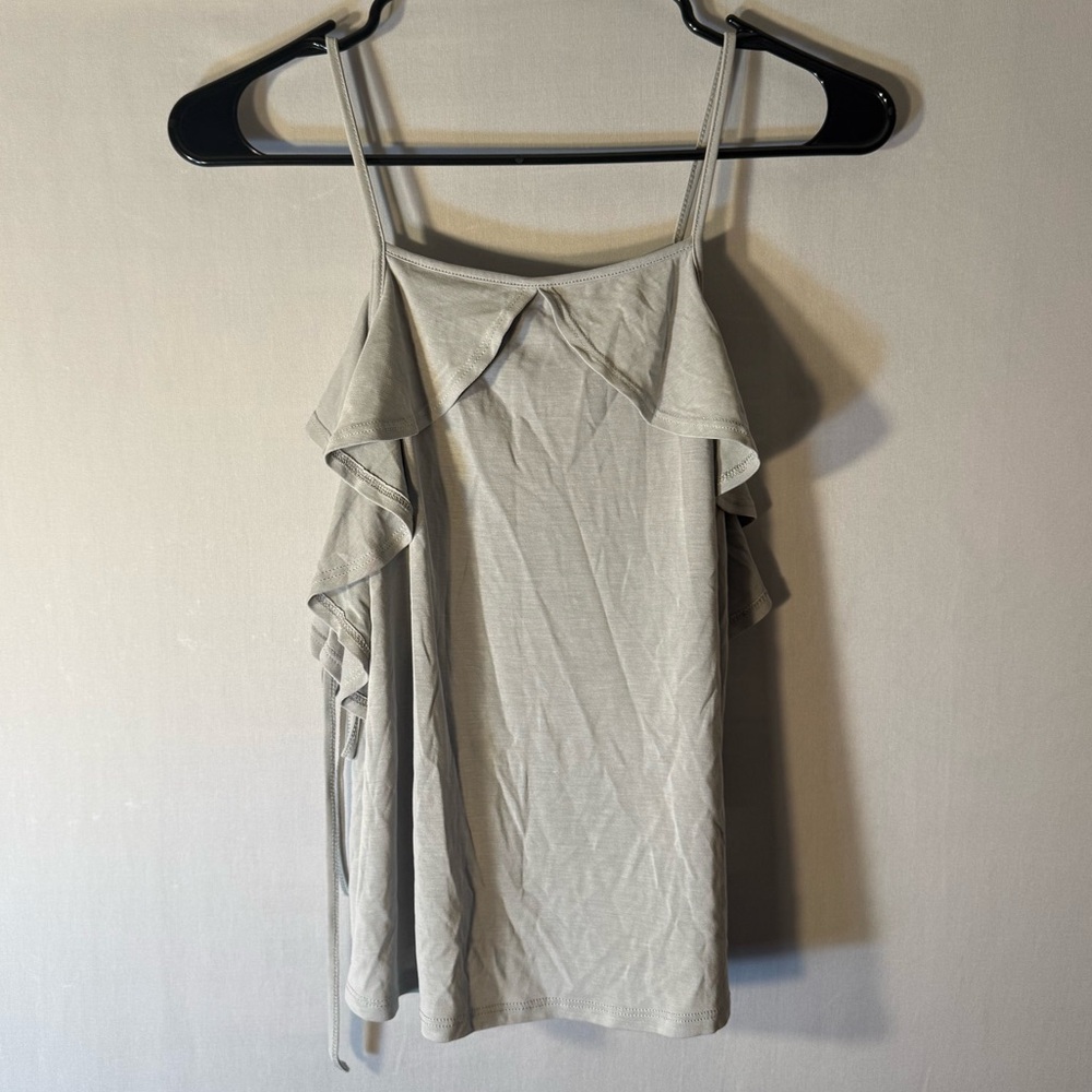 Caution To The Wind Cream Ruffle Camisole